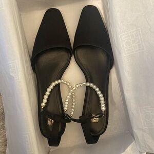 Toteme Faux-embellished Satin Pumps